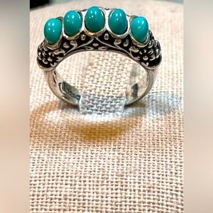Sterling silver and turquoise band